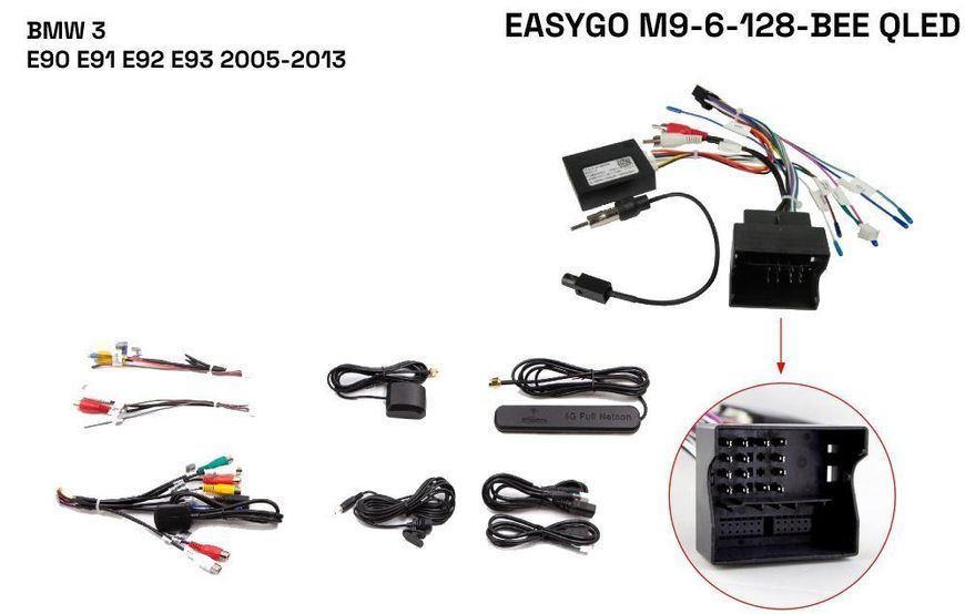 Штатна автомагнітола EasyGo M9-6-128-BEE QLED BMW 3 E90 E91 E92 E93 2005-2013 MA_M9-6-128-BEE QLED фото