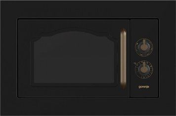 Микроволновая печь Gorenje BM235CLB встраиваемая Retro, 23л, мех. управл., 800Вт, гриль, черный RC_BM235CLB фото