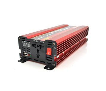 Інвертор напруги NV-2000(1200Вт)+LCD, 12/220V, approximated, 1 універсальна розетка, клеми U_27618 фото