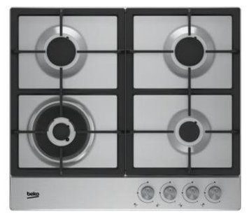 Варочная поверхность Beko газовая, 60см, чугун, нерж. RC_HIAW64225SX фото