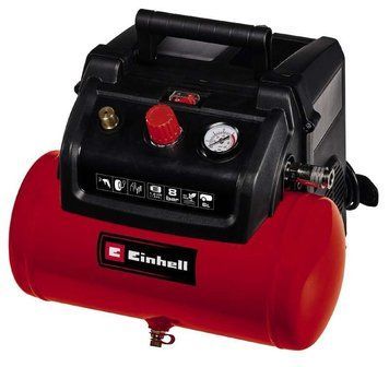 Компресор повітряний безмасляний Einhell TC-AC 190/6/8 OF, 1200Вт, 6л, 190л/хв, 8бар, 8.9кг RC_4020655 фото