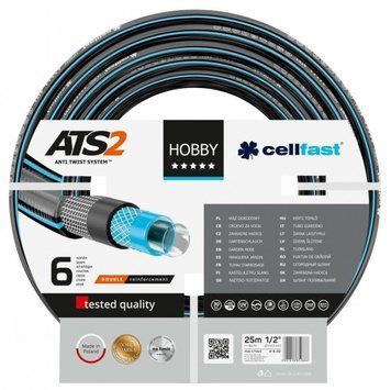 Шланг садовый Cellfast HOBBY ATS, 1/2", 25м, 6 слоев, до 30 бар, -20&hellip;+60&deg;C RC_16-200 фото