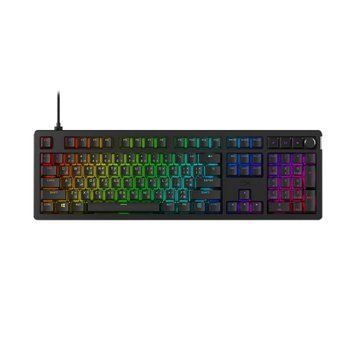 Клавіатура механічна Alloy Rise 106key, Red, USB-A, EN/UA, RGB, чорний HyperX RC_7G7A3AA фото