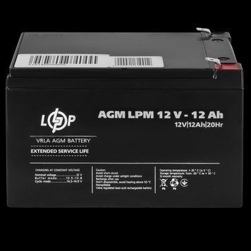 Акумулятор AGM LPM 12V - 12 Ah LP_6550 фото