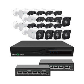 Комплект відеоспостереження на 16 камер GV-IP-K-W88/16 5MP LP_29486 фото
