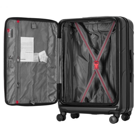 Набор чемоданов Wenger Amplix Hardside, поликарбонат, (S+M+L), TSA, 4 колеса, EXP, черный RC_653335 фото