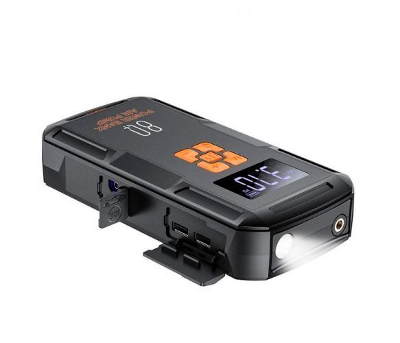 Пусковий прилад для акумулятора автомобіля+ насос HOCO QS2, Power Bank 8000mAh, 2xUSB+ Type-C U_36044 фото