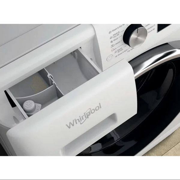 Пральна машина Whirlpool фронтальна, 11(7)кг, 1600, A, 60см, дисплей, пара, інвертор, білий RC_FFWDB1176258BCVUA фото