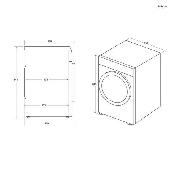 Сушильна машина тепловий насос, 9кг, A+++, 59,5см, дисплей, пара, білий Haier RC_HD90-A3Q979U1-S фото