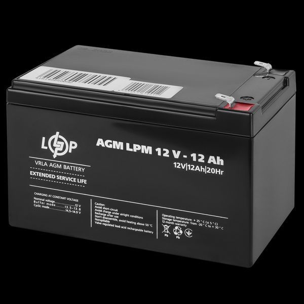 Аккумулятор AGM LPM 12V - 12 Ah LP_6550 фото