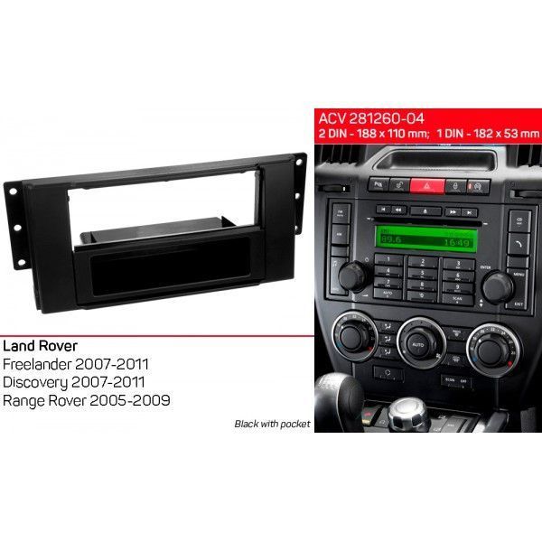 Перехідна рамка ACV 281260-04 для Land Rover Freelander, Discovery, Range Rover AV_281260-04 фото