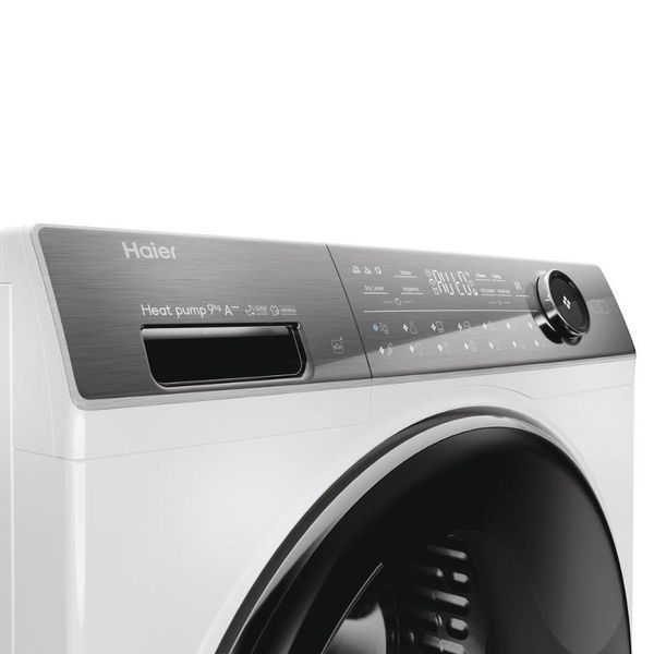 Сушильна машина тепловий насос, 9кг, A+++, 59,5см, дисплей, пара, білий Haier RC_HD90-A3Q979U1-S фото