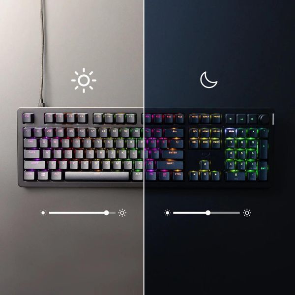 Клавіатура механічна Alloy Rise 106key, Red, USB-A, EN/UA, RGB, чорний HyperX RC_7G7A3AA фото