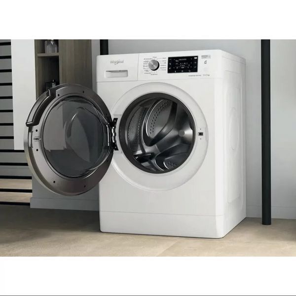 Пральна машина Whirlpool фронтальна, 11(7)кг, 1600, A, 60см, дисплей, пара, інвертор, білий RC_FFWDB1176258BCVUA фото