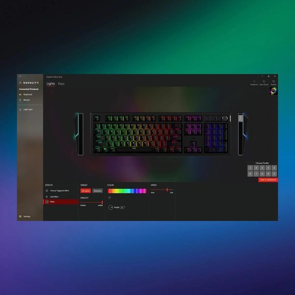 Клавіатура механічна Alloy Rise 106key, Red, USB-A, EN/UA, RGB, чорний HyperX RC_7G7A3AA фото