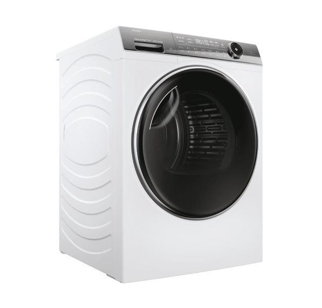 Сушильна машина тепловий насос, 9кг, A+++, 59,5см, дисплей, пара, білий Haier RC_HD90-A3Q979U1-S фото