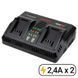 Зарядное устройство двойное WORCRAFT CLC-20V-2.4DN WM_13240 фото 1