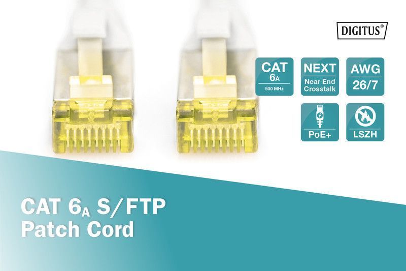 Digitus Патч-корд CAT 6a S-FTP, 20м, AWG 26/7 сірого кольору RC_DK-1644-A-200 фото