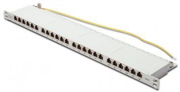Патч-панель DIGITUS CАТ 6 STP, 19", 0.5U, 24 порти, зібрана, сіра RC_DN-91624S-SL-SH-G фото