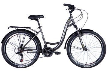 Велосипед сталь 26" Formula OMEGA AM Vbr рама-18" темно-сріблястий (матовий) з багажником задн St з крилом St 2024 VT_OPS-FR-26-725 фото