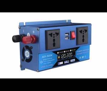 Инвертор напряжения универсальный Voltronic, AER-600W, 60-72/220V, approximated, 2 универсальные розетки +2USB U_19079 фото