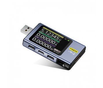 USB тестер Fnirsi FNB58 напруги (4-28V) та струму (0-7A), Bluetooth U_31389 фото