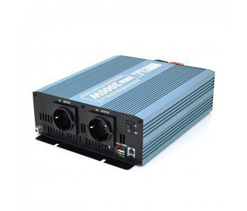 Инвертор напряжения Mexxsun MXS-2000, 12V/220V, 2000W с модифицированной синусоидой, 2 Shuko, клеммные U_29230 фото