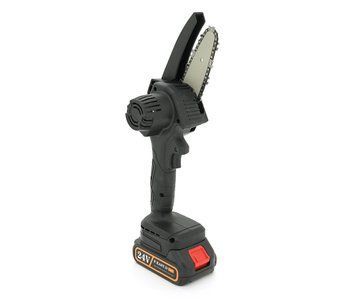 Акумуляторна ланцюгова пилка Mini Chain Saw 15cm, 24V, зарядний+акумулятор, Вох U_35371 фото