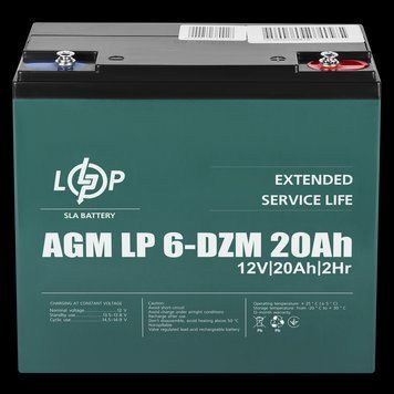 Тяговий свинцево-кислотний акумулятор LP 6-DZM-20 Ah LP_5438 фото