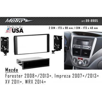 Переходная рамка Metra 99-8905B для Subaru Forester, Impreza, XV, WRX AV_99-8905B фото