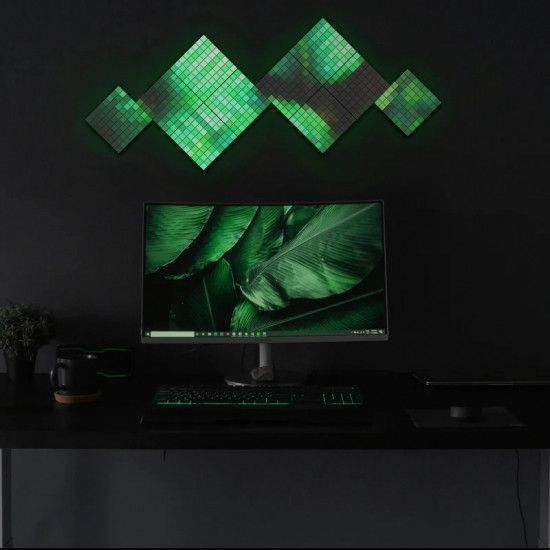 Панель Smart LED Twinkly Squares 1+5 RGB, Gen II, IP20, 16x16см, белый кабель RC_TWQ064STW-07-BEU фото