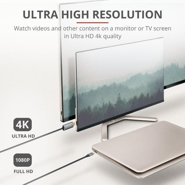 Адаптер Trust Calyx USB-C > HDMI, 1.8м, чорний RC_23332_TRUST фото