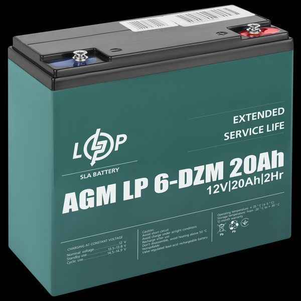 Тяговий свинцево-кислотний акумулятор LP 6-DZM-20 Ah LP_5438 фото