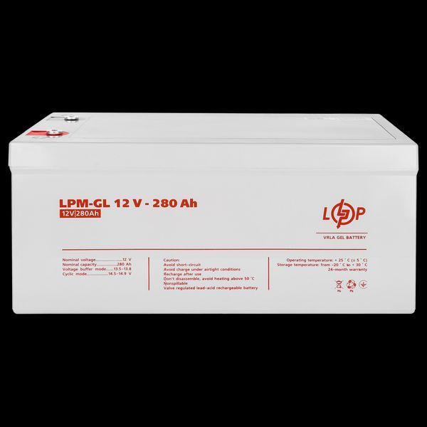 Акумулятор гелевий LPM-GL 12V - 280 Ah LP_13185 фото