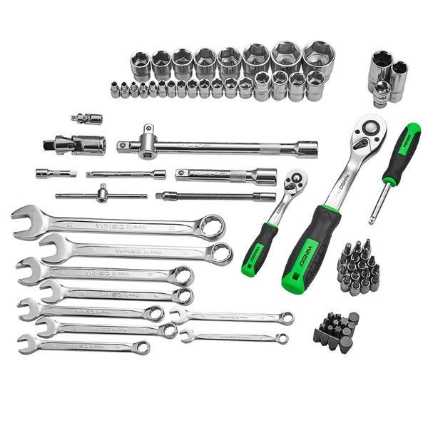 Професійний набір інструментів в кейсі Winso Pro 1/2", 1/4" 72 T, CR-V, 82од. LI_924082 фото