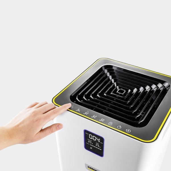 Воздухоочиститель Karcher AF 50, 50м2, 520м3/час, дисплей, 2 HEPA фильтры, 4 режима, инд. забр-ние, белый (без RC_1.024-822.0 фото