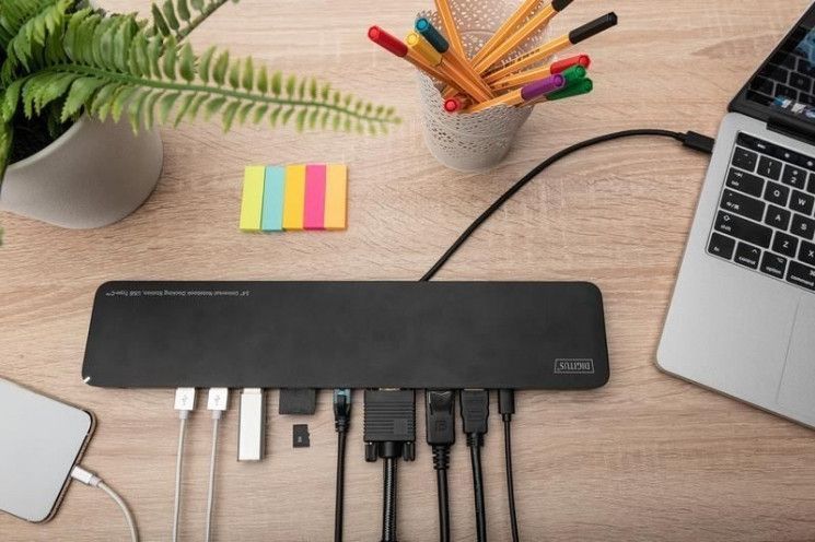 Док-станция DIGITUS 14" Universal Notebook USB-C, 14 Port RC_DA-70868 фото