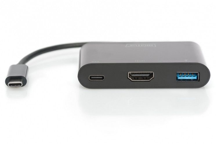 Адаптер Digitus USB-C - HDMA, 2xUSB RC_DA-70855 фото