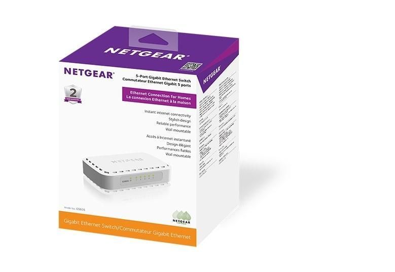 Комутатор NETGEAR GS605 5xGE, Некерований RC_GS605-400PES фото