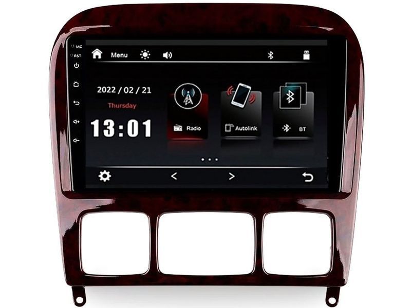 Штатна автомагнітола FORS.auto M200 для Mercedes Benz S-Class (темне дерево) 2002-2007 FA_2027-M200 фото