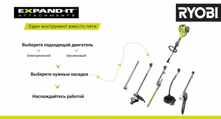 Штанга подовжувальна Ryobi Expand-It для кущорізів та RXEX01 HY_099113324 фото