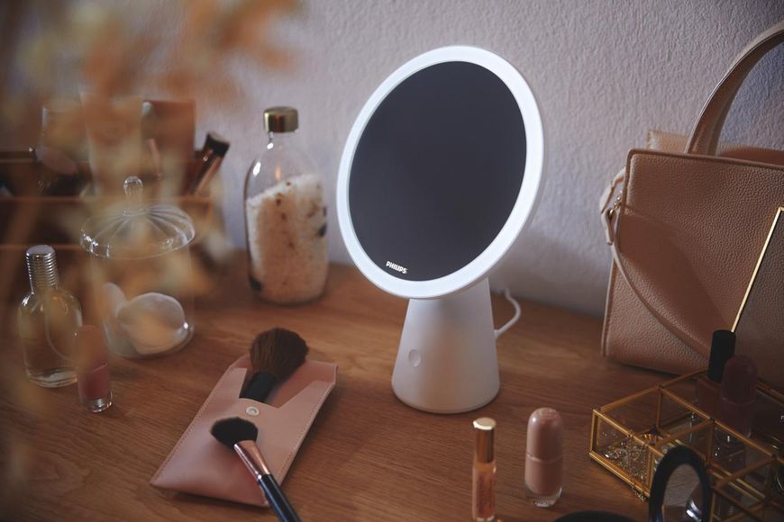 Дзеркало косметичне з акумулятором Mirror 4.5w 5000/4000/3000K USB білий Philips RC_929003195007 фото
