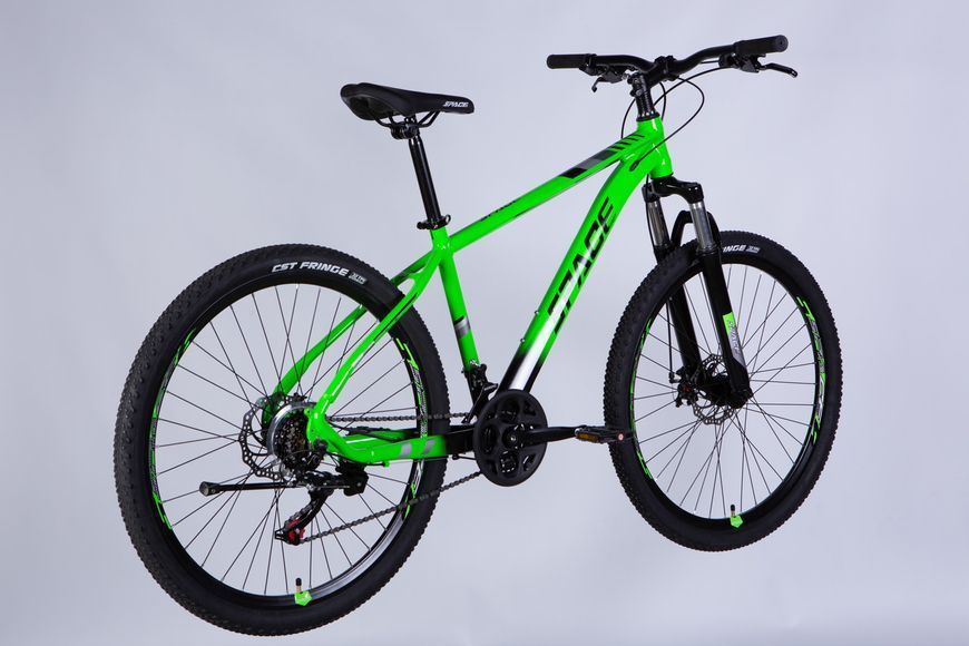 Велосипед AL 27.5" SPACE MERCURY DD FR рама-17" зелено-черный 2025 VT_OPS-SP-27.5-029 фото