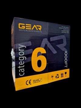 Кабель сетевой GEAR CAT.6 UTP-CCA-4Px2x0.57 305M (GEC-UTPC6CCA057305) IP_GEC-UTPC6CCA057305 фото