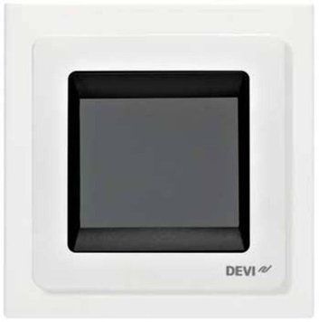 Терморегулятор DEVI Devireg Touch, +5...45 &deg;C, сенсорный, встроенный, проводной датчик, 16A, 230В, белый RC_140F1064 фото