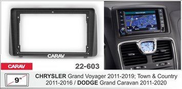 Перехідна рамка CARAV 22-603 для CHRYSLER&nbsp;Grand Voyager 2011-2019, Town & Country 2011-2016 MA_22-603 фото