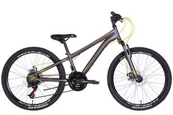 Велосипед ST 24" Discovery RIDER AM DD рама-11,5" темно-сріблястий з жовтим (м) 2022 VT_OPS-DIS-24-308 фото