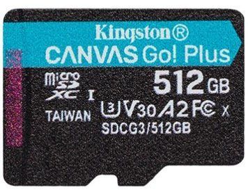 Карта памяти Kingston microSD 512GB C10 UHS-I U3 A2 R170/W90MB/s RC_SDCG3/512GBSP фото