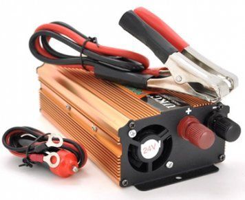 Инвертор напряжения Voltronic, 500ВА(300Вт), 24/220V, approximated, 1 универсальная розетка, клемы + крокодилы U_18071 фото