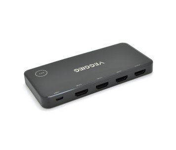 HDMI свич VEGGIEG V-HD04 4k x 2k, 3 x 1 портов, с USB-кабелем и пультом дистанционного управления, Black, U_19902 фото
